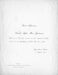 Huwelijksaankondiging D. Schuurman en C.S. MG (1870)